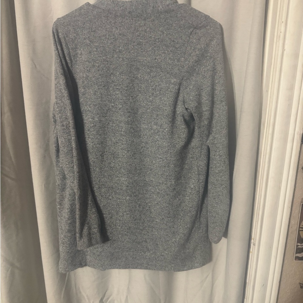 Light Gray Knit Suit Jacket with Relaxed Fit